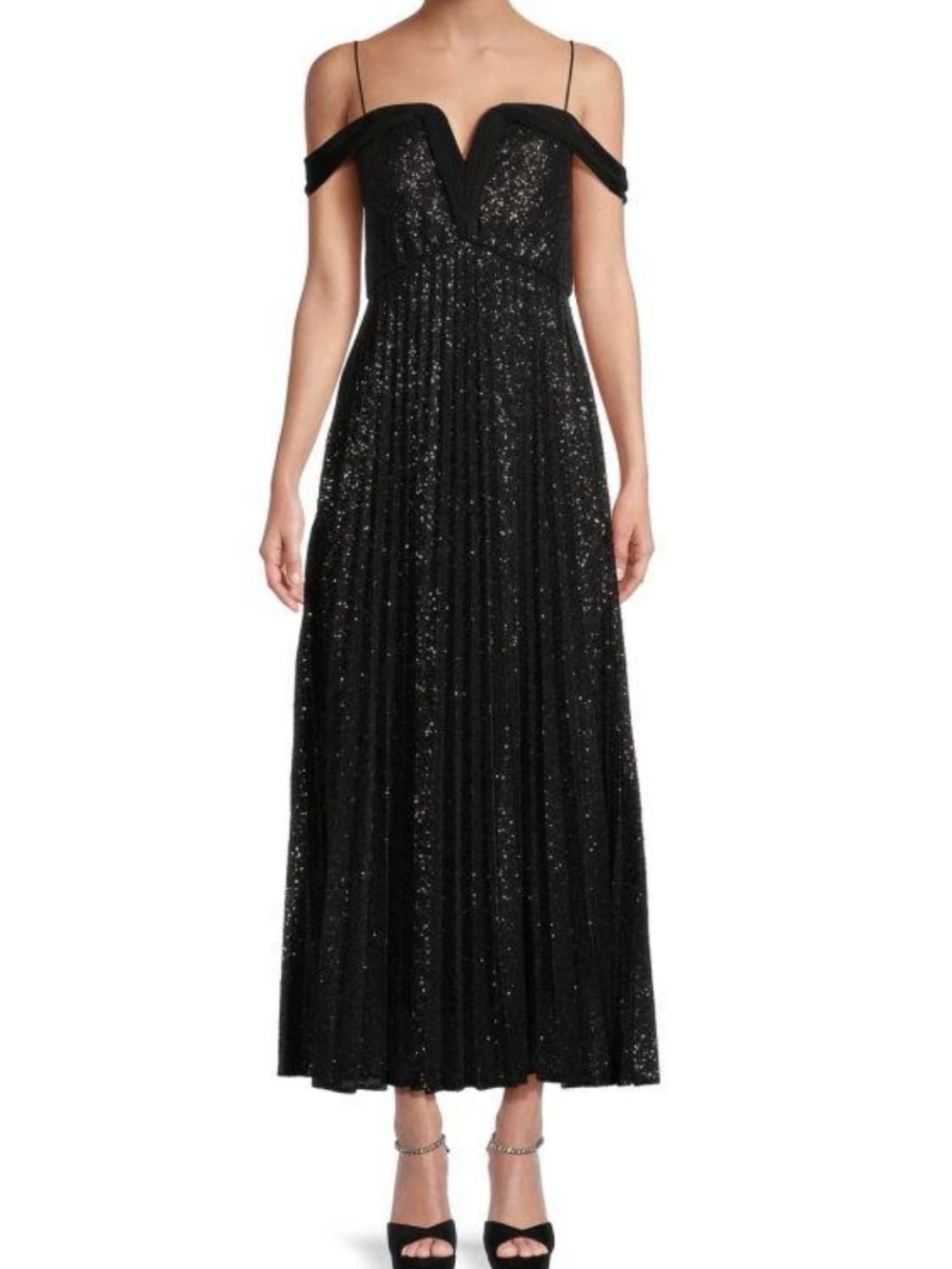 Emanuel Ungaro Black One-Shoulder Sparkle Gown NWT Size 2 MSRP $995